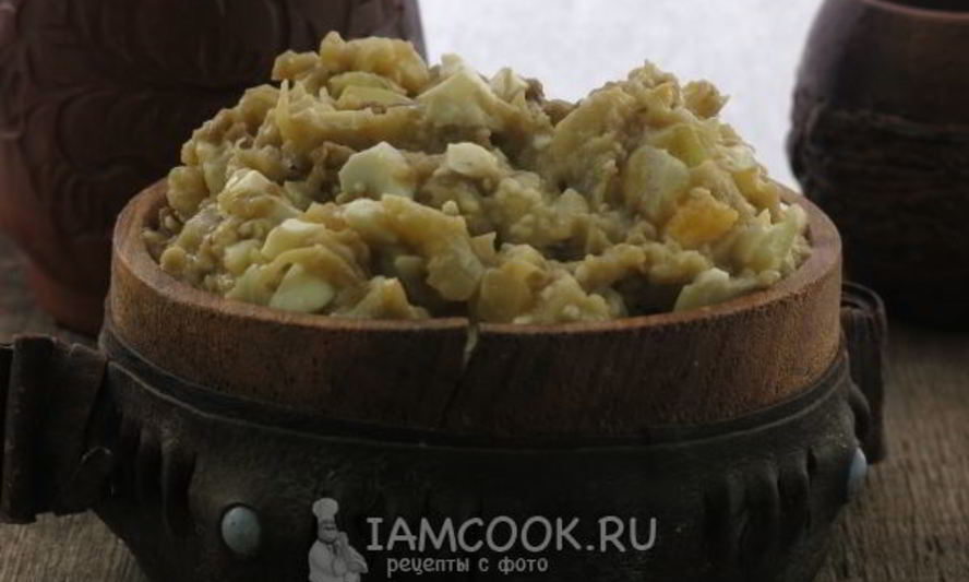 Рецепт икра из печеных баклажанов