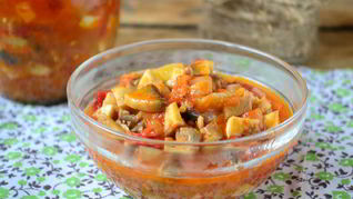 Овощная икра с грибами на зиму