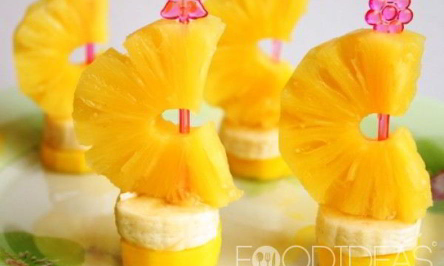 Рецепт фруктовые канапе с ананасами