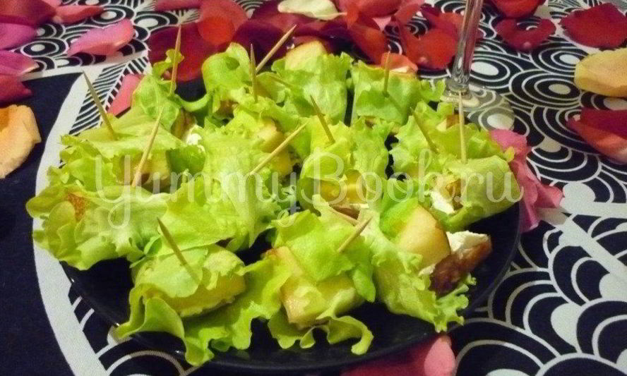 Рецепт изящные канапе с грушей, ветчиной и сыром