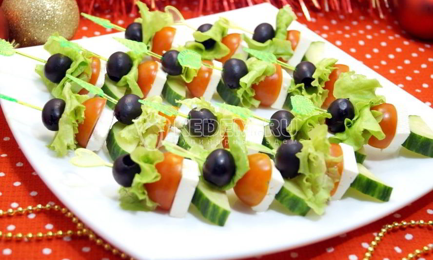 Рецепт канапе греческое