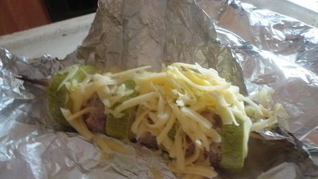 канапе из фарша и кабачков