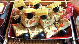 Канапе из спагетти