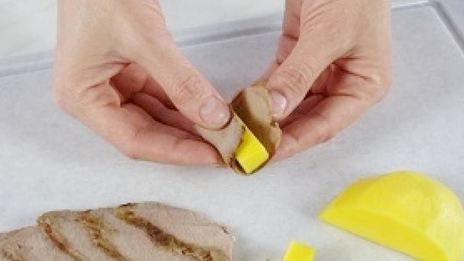 канапе из утки с манго