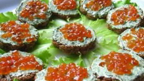 канапе к шампанскому