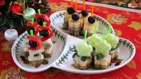 канапе праздничное ассорти
