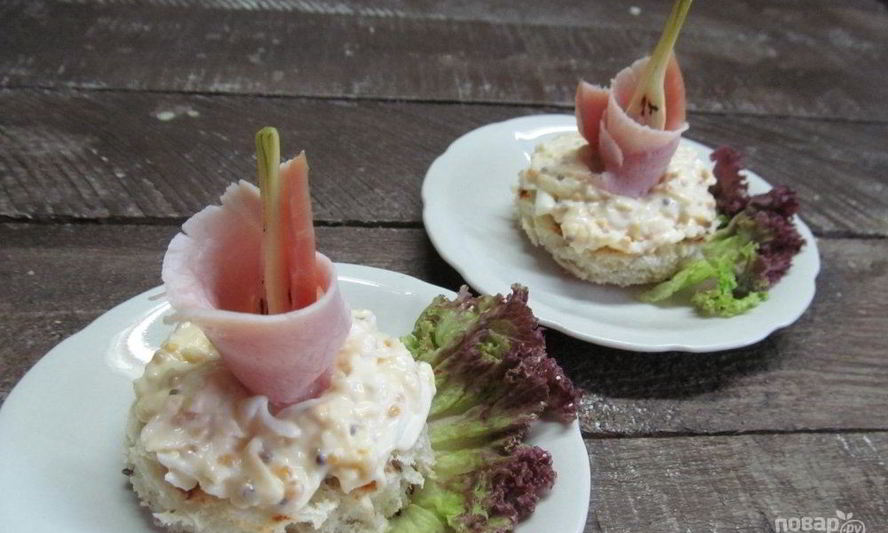 Рецепт канапе с бужениной