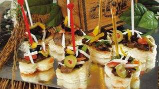 Канапе с грибами