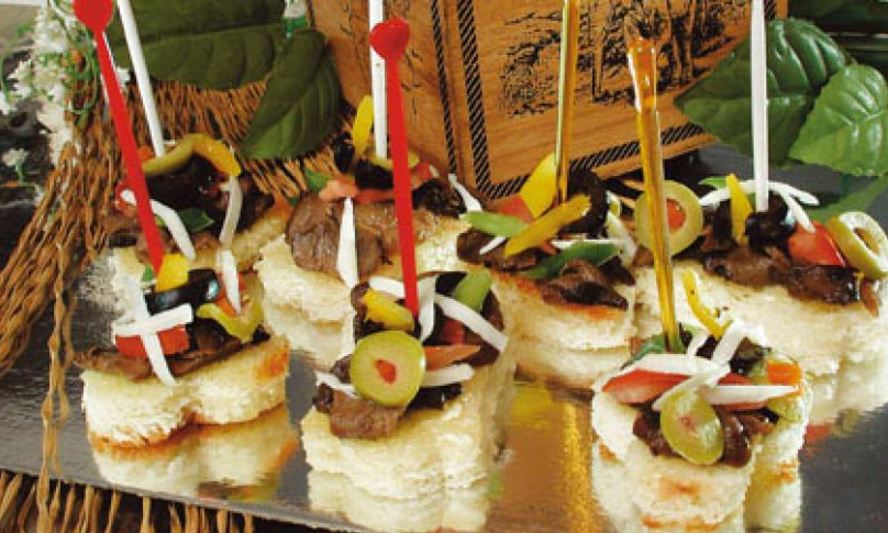 Рецепт канапе с грибами