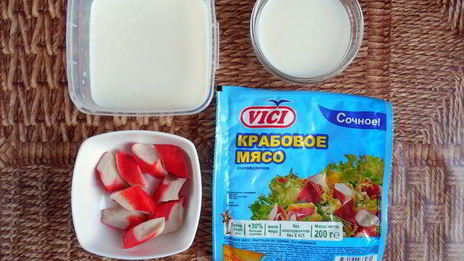 канапе с крабовым маршмеллоу