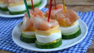 Канапе с красной рыбой