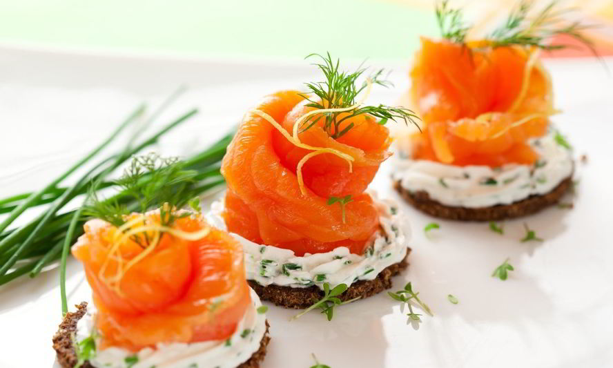 Рецепт канапе с лососем
