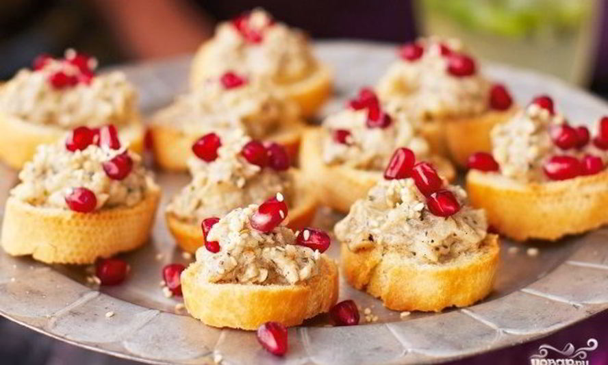 Рецепт канапе с паштетом