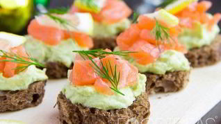 Канапе с семгой