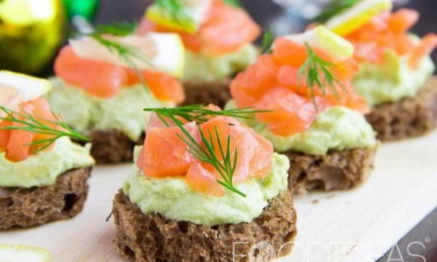 Рецепт канапе с семгой