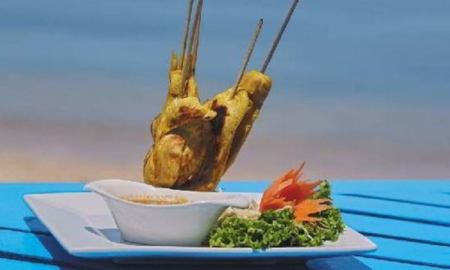 Рецепт канапе с соусом из карри, кокоса и ананаса