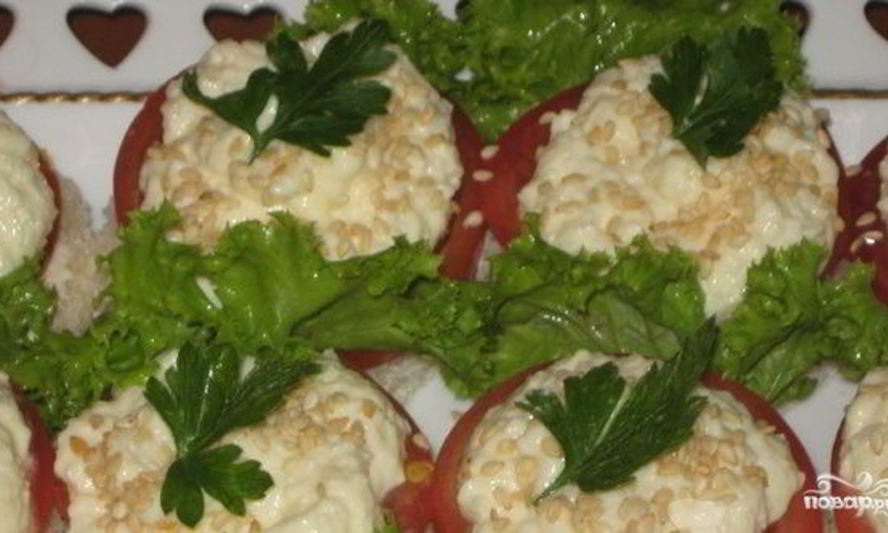 Рецепт канапе с сыром фета