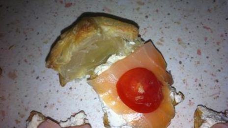 канапе звезды с лососем