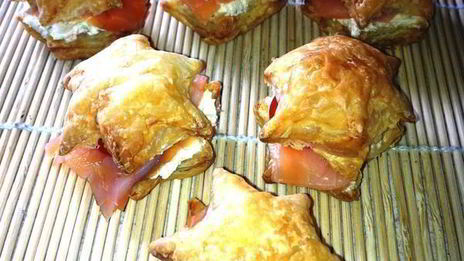 канапе звезды с лососем