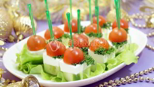 Овощное канапе с сыром фета