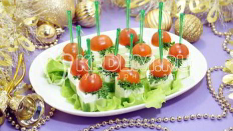 овощное канапе с сыром фета