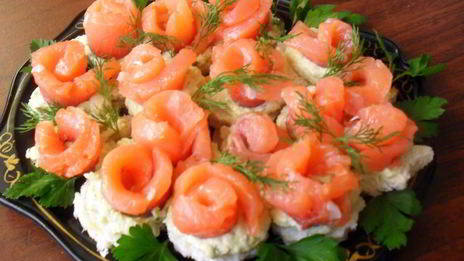 праздничные канапе цветы для тебя