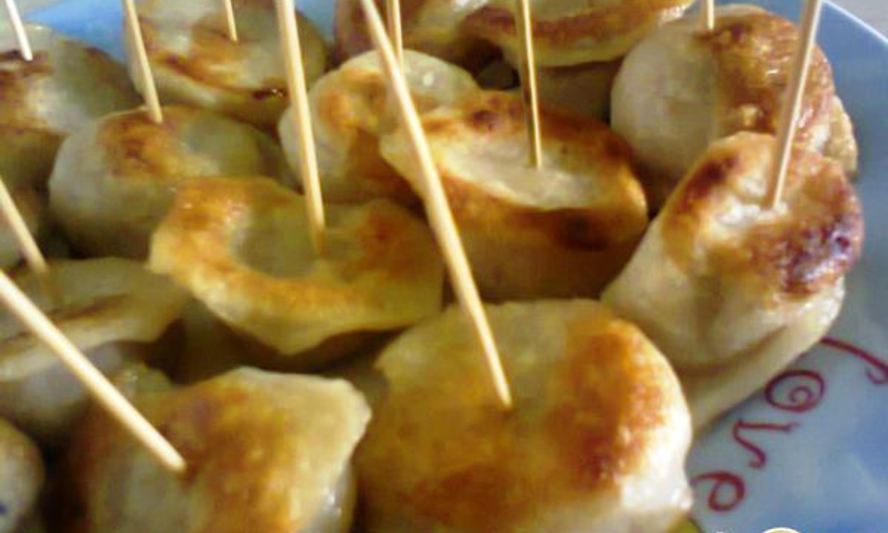 Рецепт жареные пельмени канапе