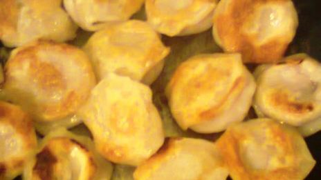 жареные пельмени канапе