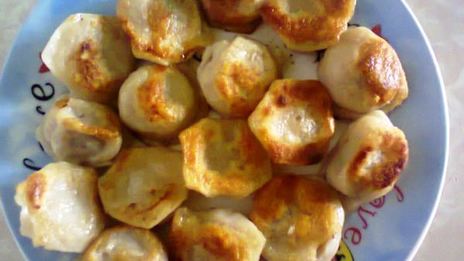 жареные пельмени канапе