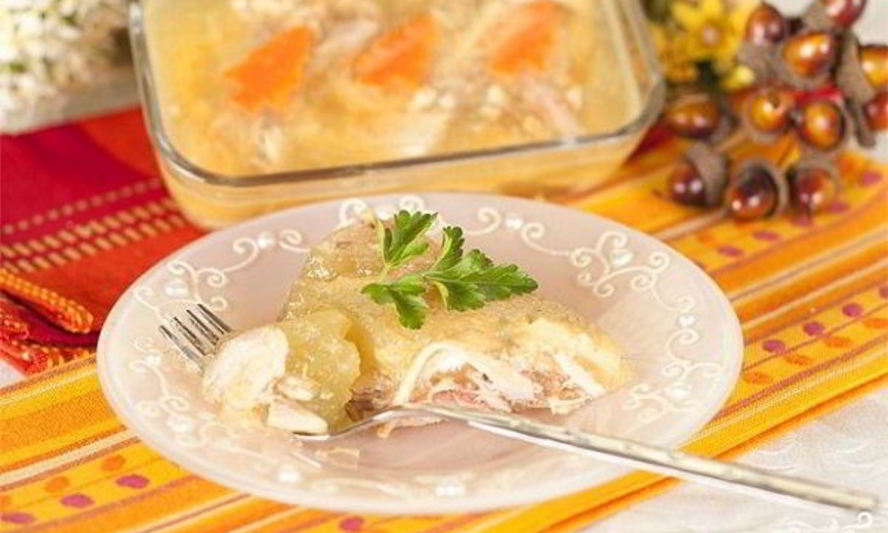 Рецепт холодец из куриной грудки с желатином