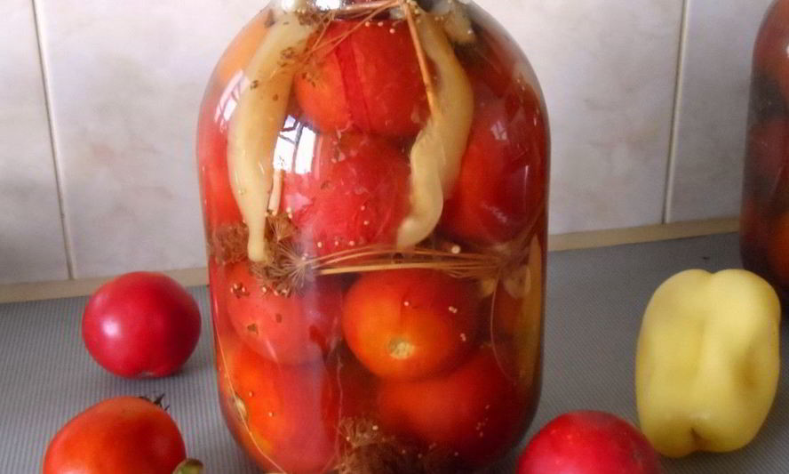 Рецепт консервированные помидоры с луком и болгарским перцем