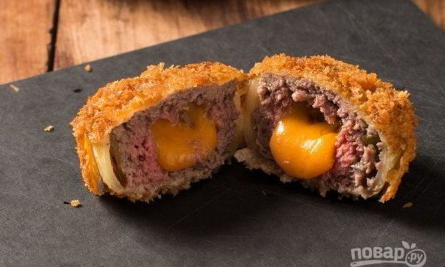 Рецепт луковые кольца с фаршем