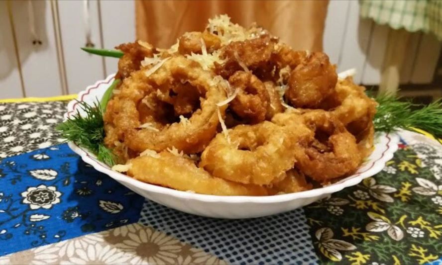 Рецепт луковые кольца в кляре