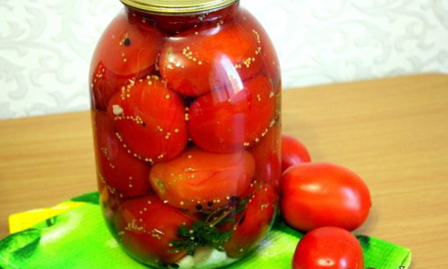 Рецепт маринованные помидоры с базиликом и семенами горчицы