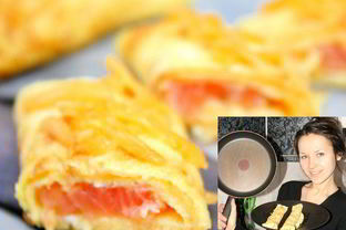 Французский омлет с семгой