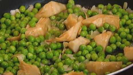 фриттата с артишоками и зеленым горошком