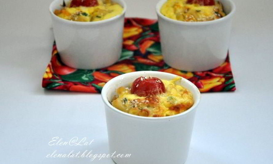 Рецепт фриттата с макаронами и болгарским перцем