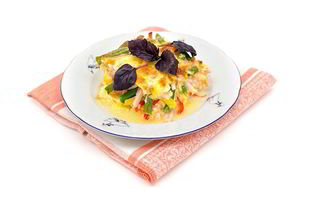 Фриттата с ветчиной и сладким перцем