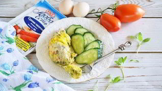 Крабовый омлет в пакете