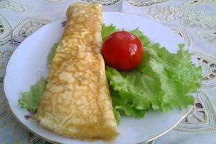 Омлет фаршированный с помидорами и перцем