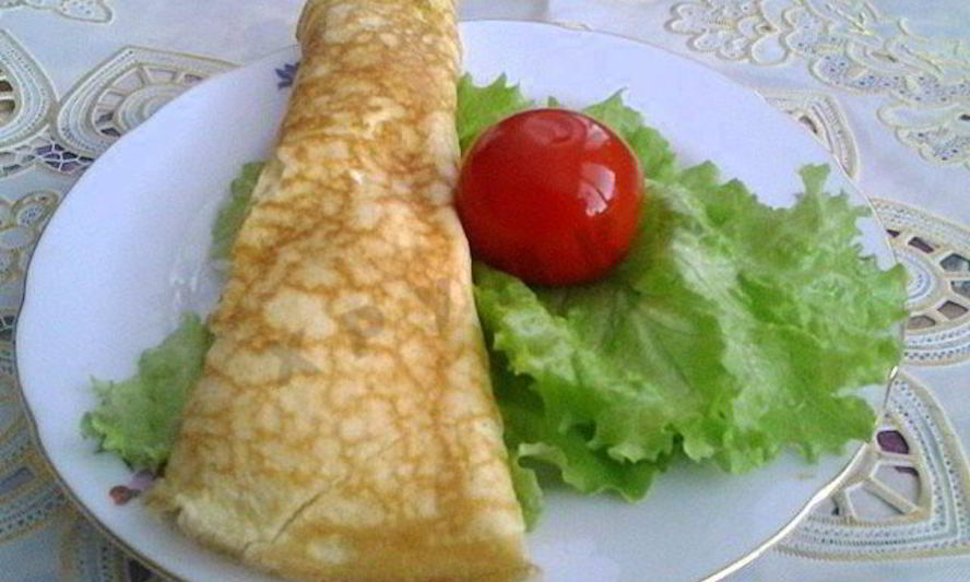 Рецепт омлет фаршированный с помидорами и перцем