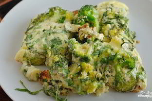 Омлет с брокколи в духовке