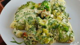 Омлет с брокколи в духовке