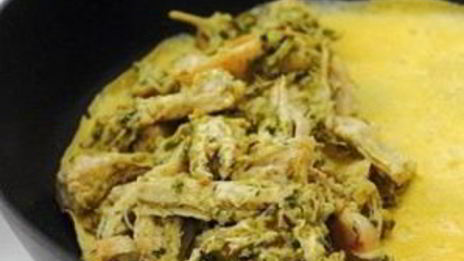 омлет с курицей и помидорами