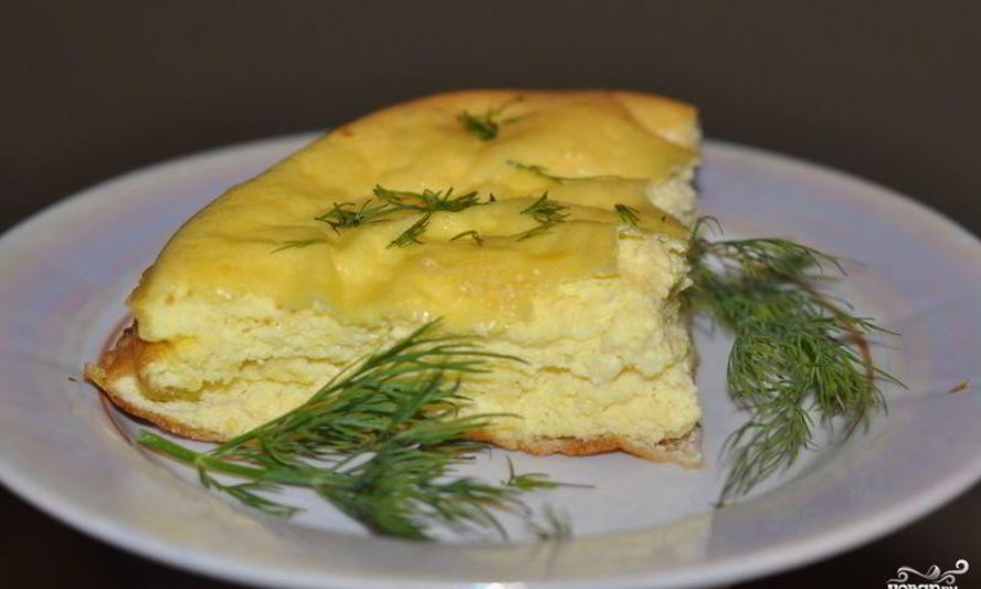 Рецепт омлет с мукой и молоком