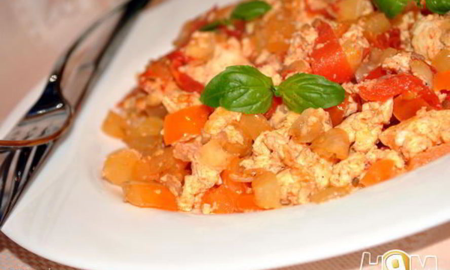 Рецепт омлет с овощами