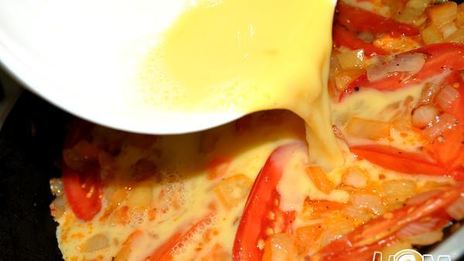омлет с овощами