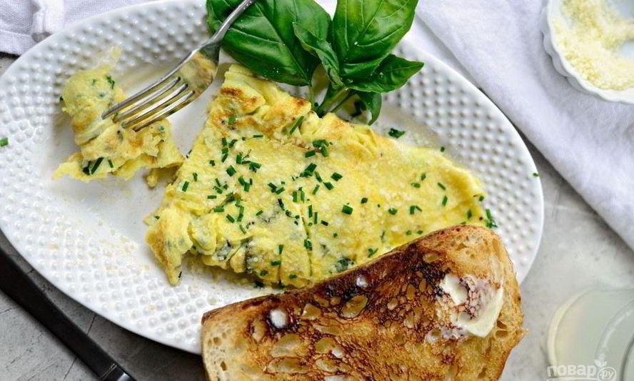 Рецепт омлет с пармезаном