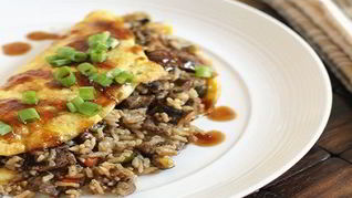 Омлет с рисом по-корейски