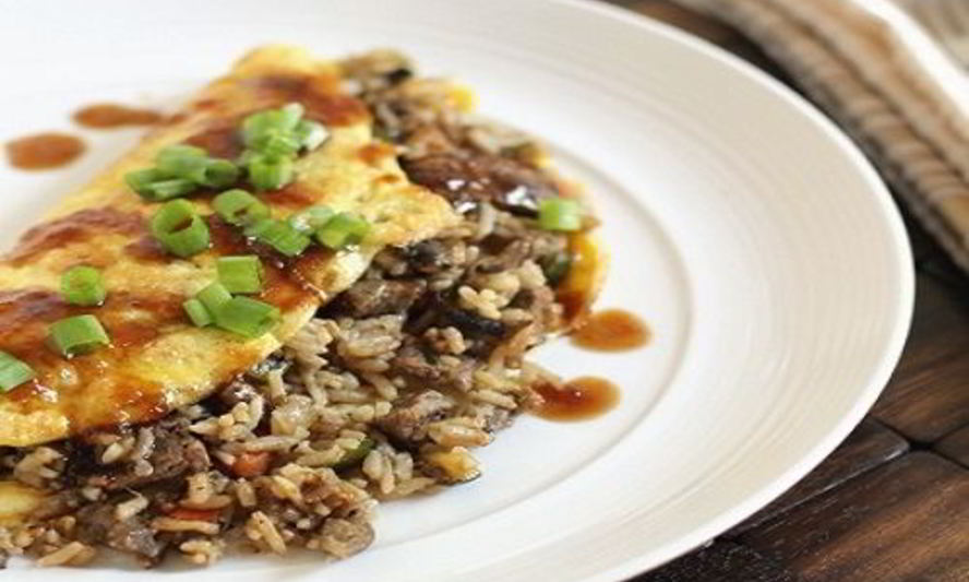 Рецепт омлет с рисом по-корейски